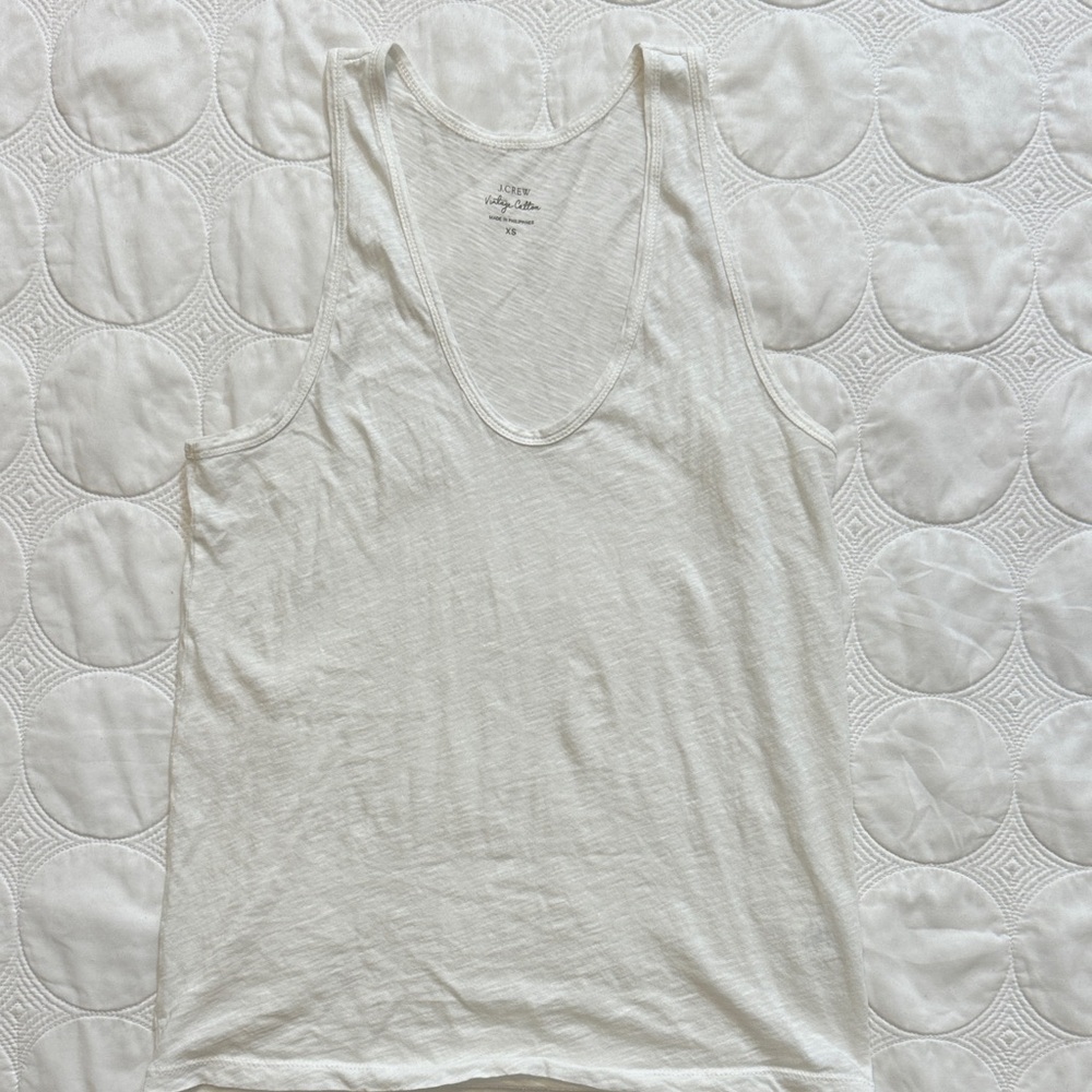 J. Crew Soft White Vintage Cotton Tank Top